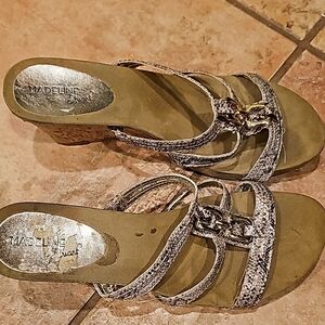 Madeline Stuart Women's Snake Print Sandals